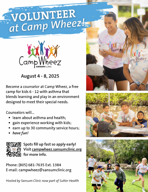 Camp Wheez volunteer flyer