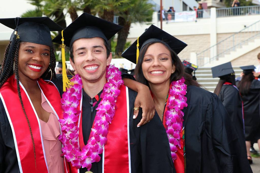 3 graduating SBCC students large